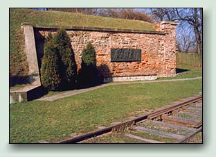 The memorial plaque at the former railway siding